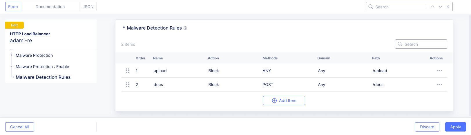 Figure: Malware Detection Rules