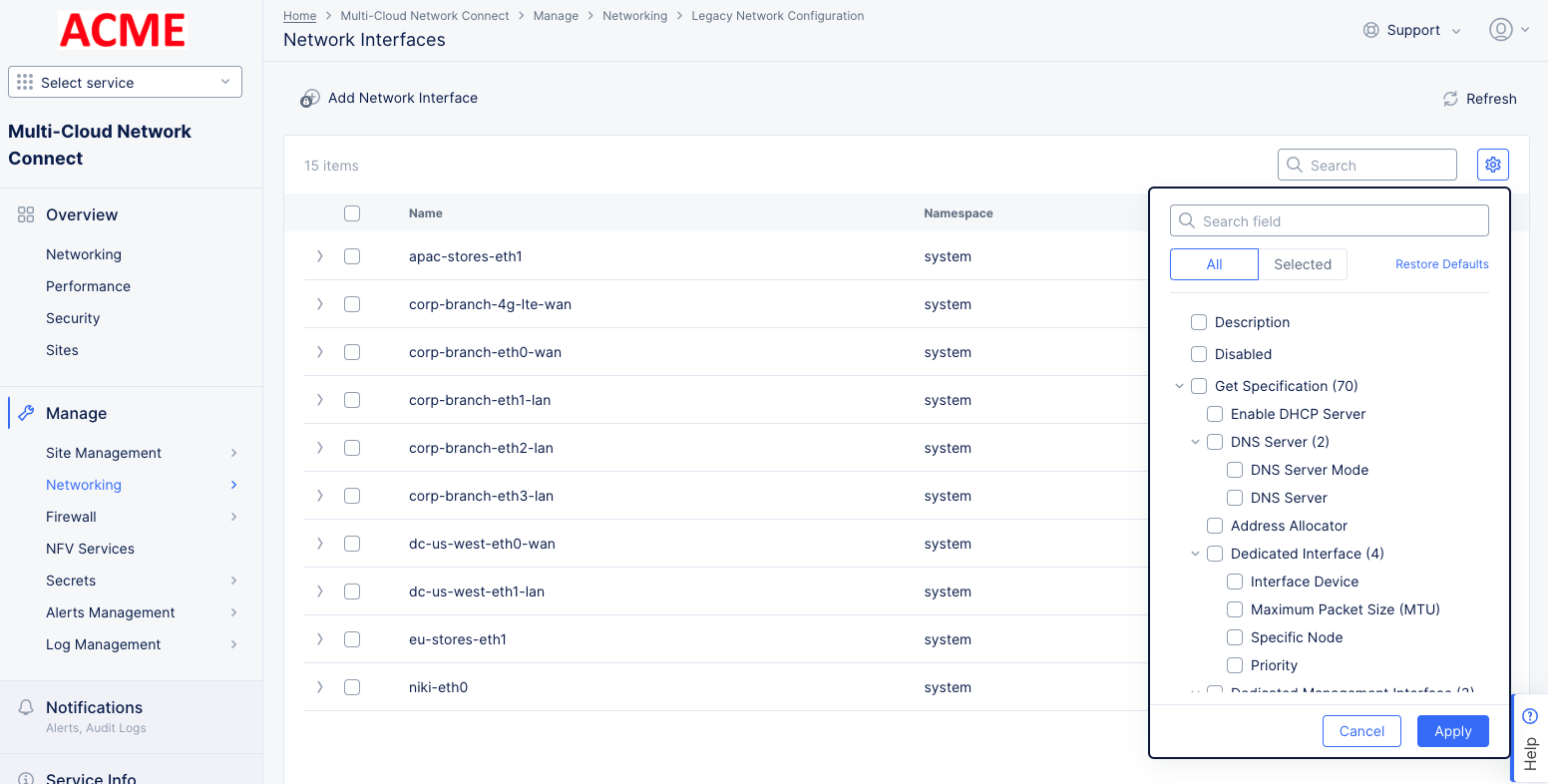 Figure: Page Settings