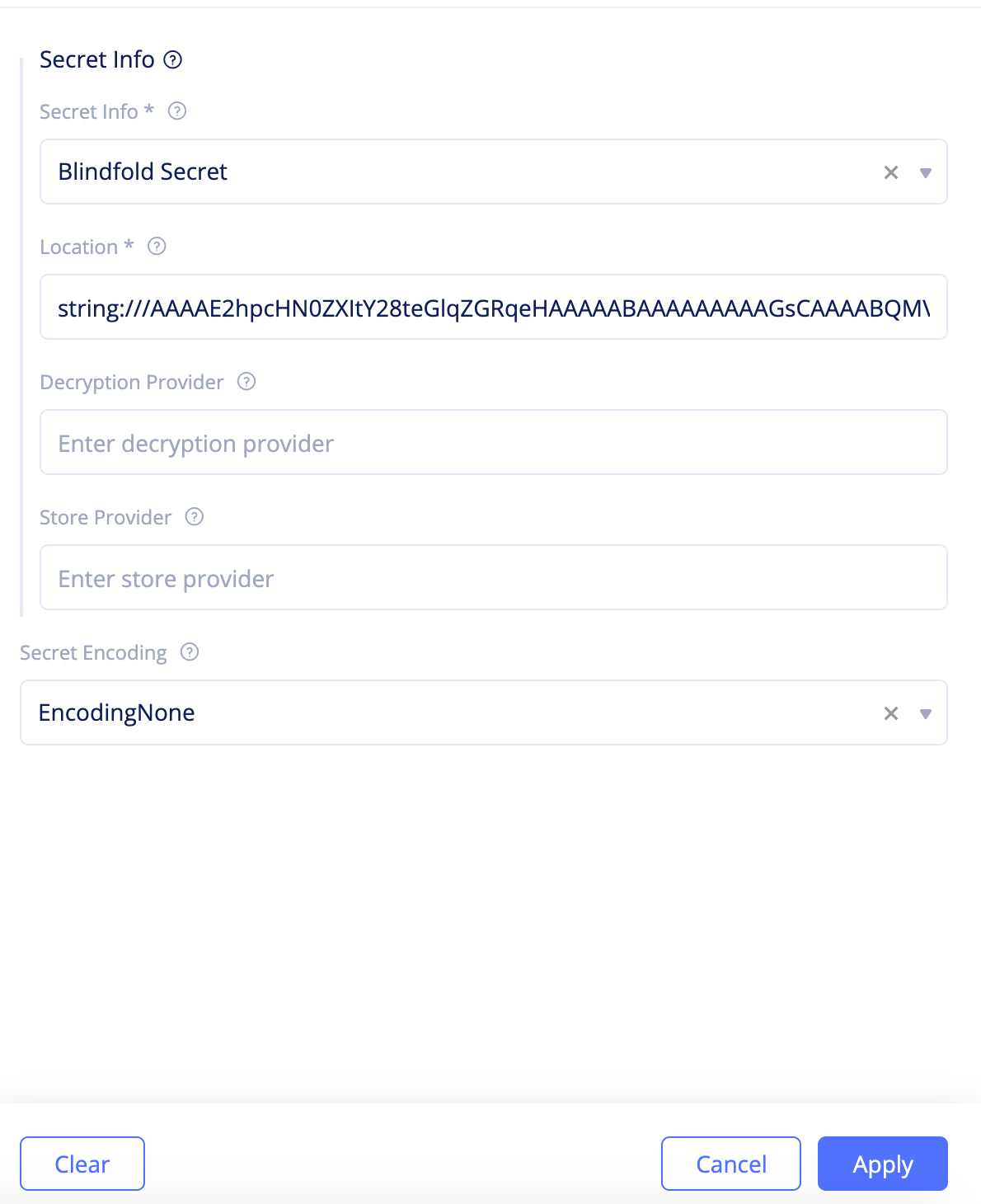 Figure: Service Discovery Secret Configuration