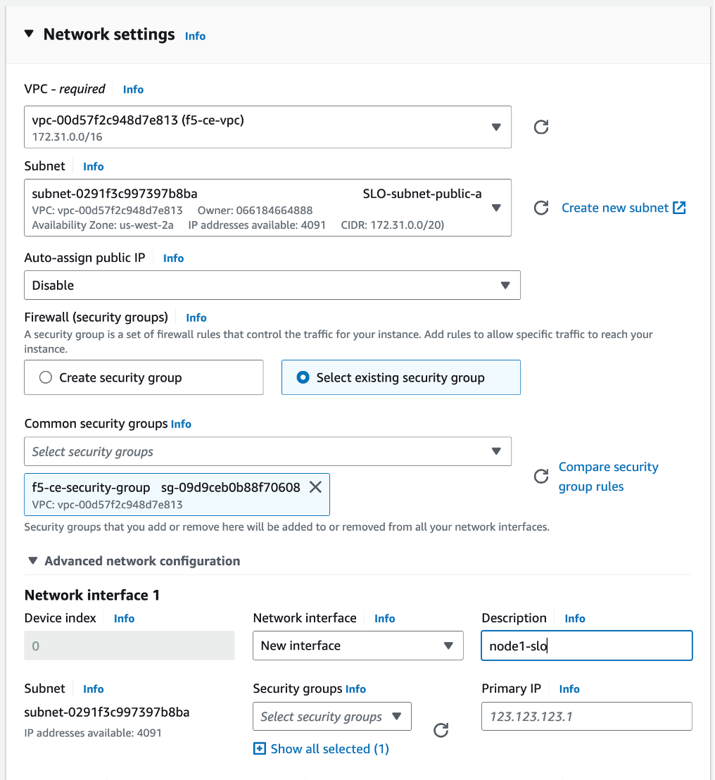 Figure: Configure Network Interface 1