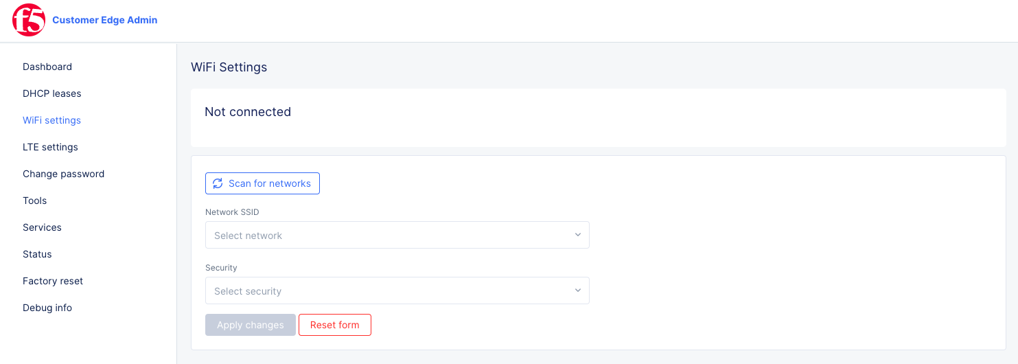 Figure: Wi-Fi Settings