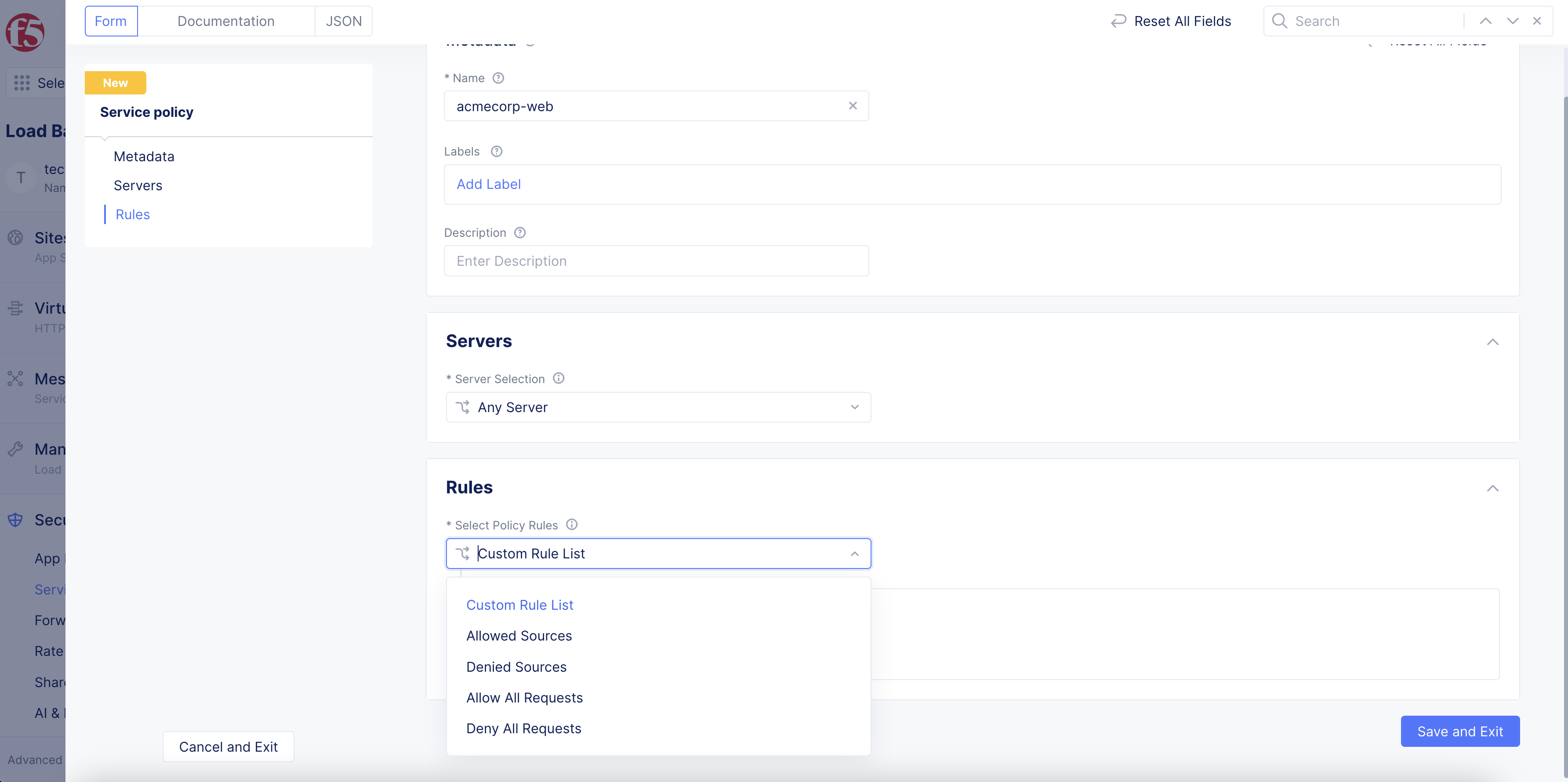 Figure: Request Rules
