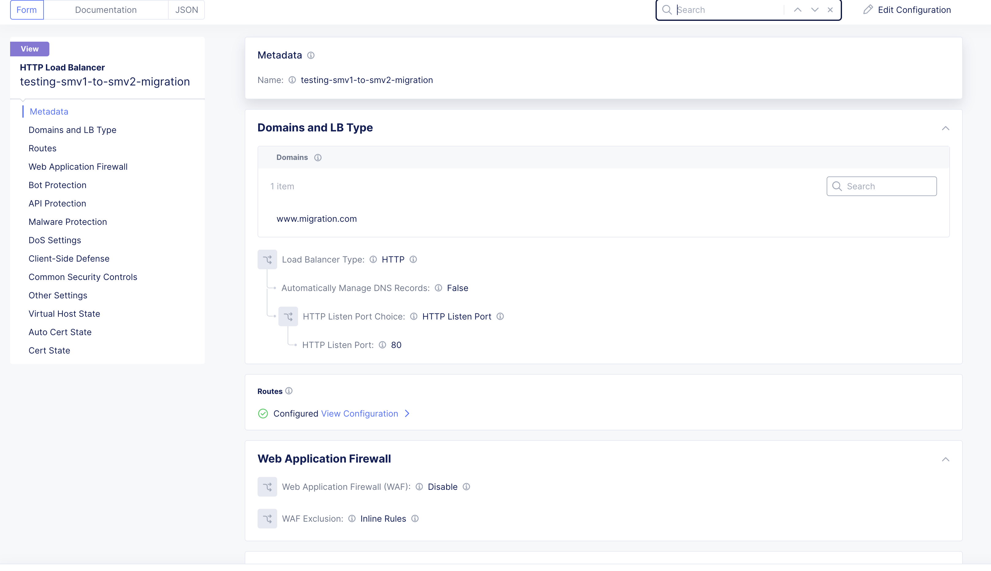 Figure: Load Balancer on Legacy Site